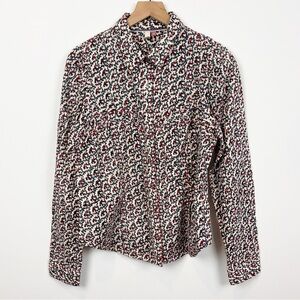 Anthropologie Pilcro Western Floral Print Button Down Shirt